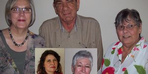 Hannelie van Zyl, Hennie Austin en Maryna Potgieter (Gansbaai kantoor). Inlas: Mienie Fourie en ElmarÃ¨ Rankin